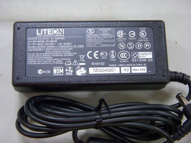 Lenovo LiteOn PA-1650-02A3 65W19V NB ADAPTOR AC Charger Adapter 36000806