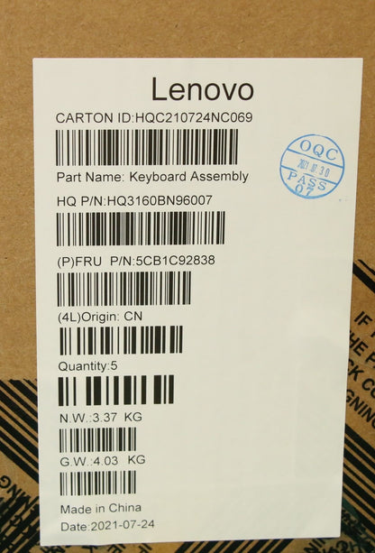 Lenovo IdeaPad 3 14M836 Palmrest Cover Touchpad Keyboard Italian Blue 5CB1C92838
