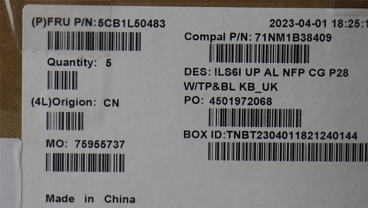 Lenovo IdeaPad 5 16IRL8 5 16IAH8 Palmrest Cover Touchpad Keyboard 5CB1L50483