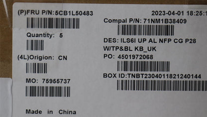 Lenovo IdeaPad 5 16IRL8 5 16IAH8 Palmrest Cover Touchpad Keyboard 5CB1L50483