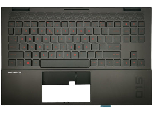 Genuine HP Omen 15-EK Palmrest Cover Keyboard Dutch Black Backlit M00838-B31