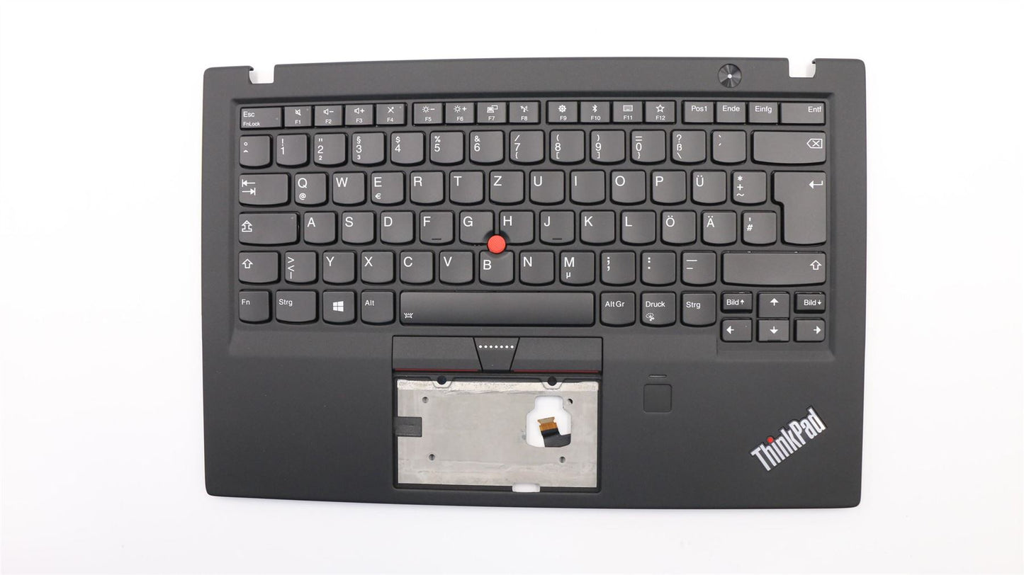 Lenovo Carbon X1 5th Keyboard Palmrest Top Cover German Black Backlit 01LX513