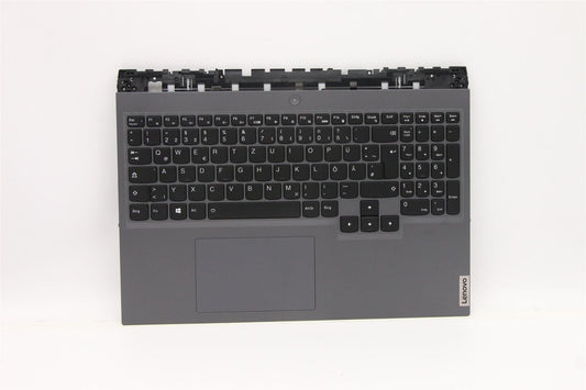 Lenovo Legion 5 16ACH6 Palmrest Cover Touchpad Keyboard German Grey 5CB1C93137