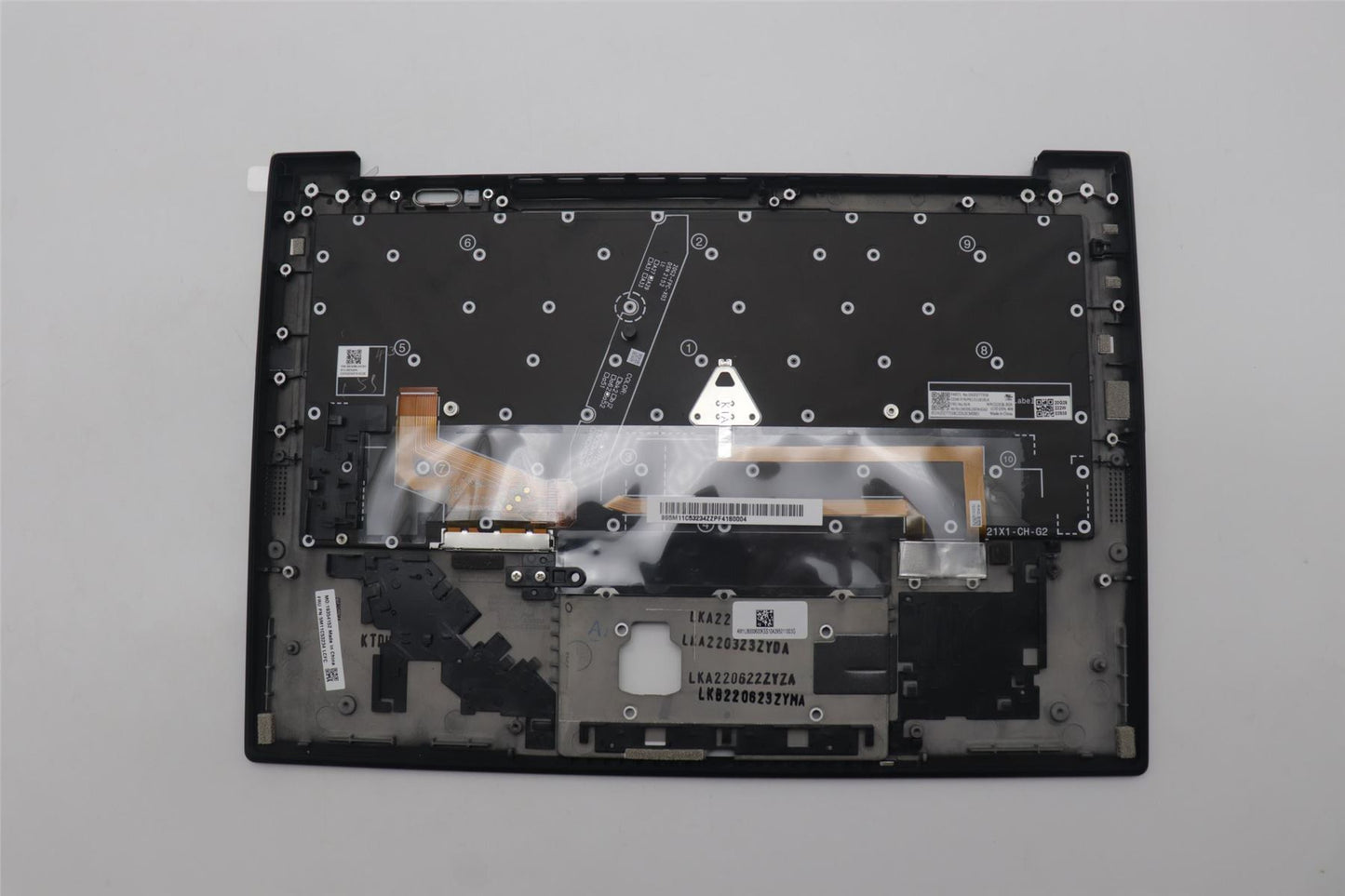 Lenovo Carbon X1 9th Keyboard Palmrest Top Cover Danish Black 5M11C53234