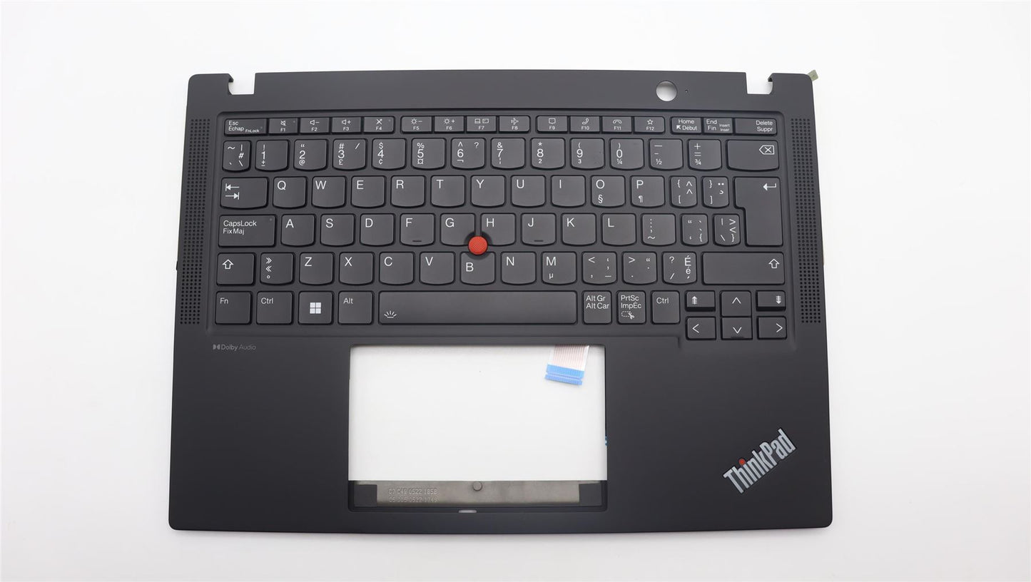 Lenovo ThinkPad X13 Gen 4 Keyboard Palmrest Top Cover Black Backlit 5M11H94505
