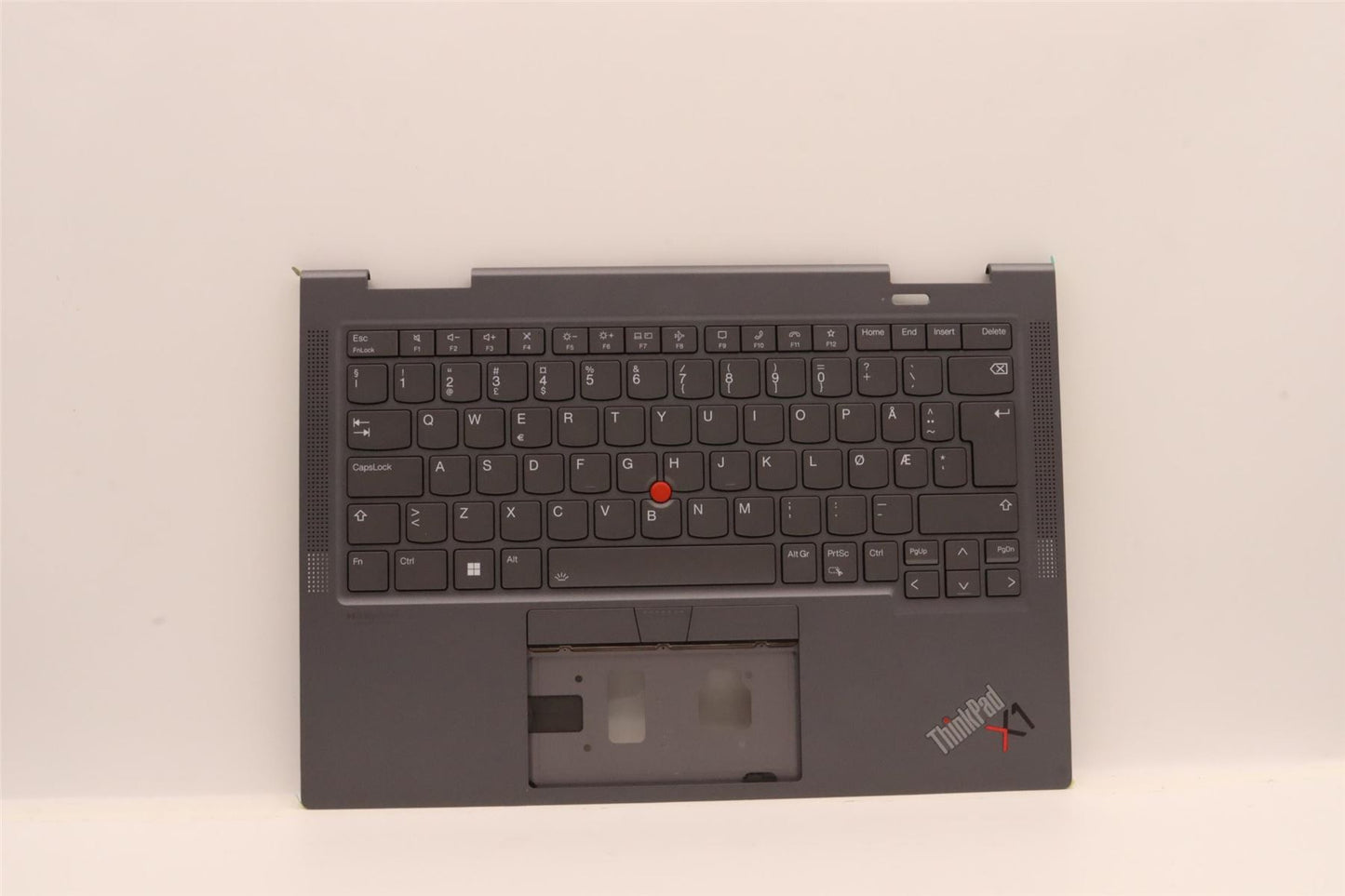Lenovo ThinkPad X1 7th Gen Keyboard Palmrest Top Cover Norwegian Grey 5M11H45778