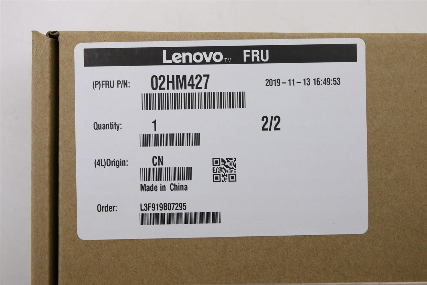 Lenovo ThinkPad T490s Keyboard Palmrest Top Cover French Black 02HM427