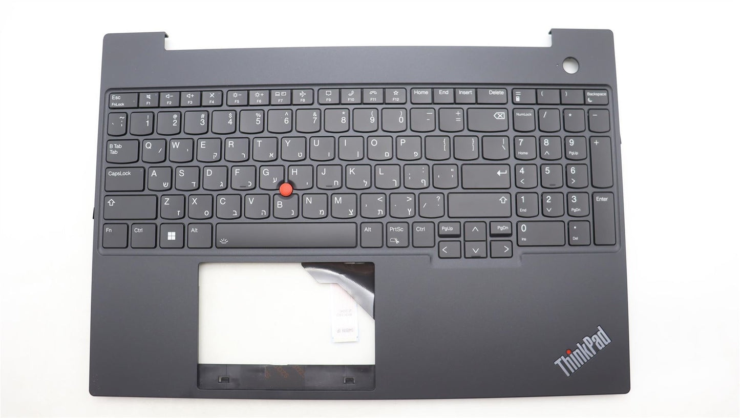 Lenovo ThinkPad E16 Gen 1 Keyboard Palmrest Top Cover Hebrew Black 5M11H94883