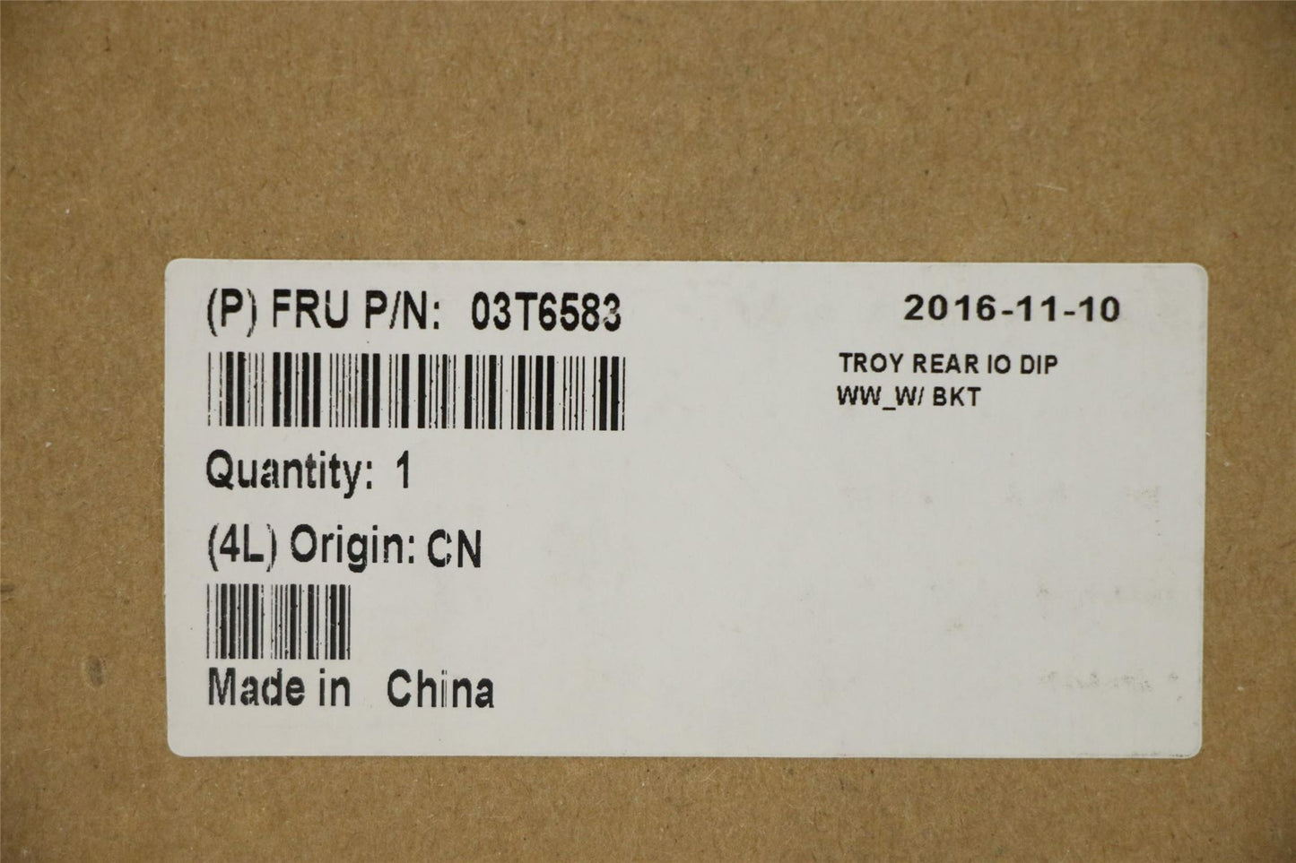 Lenovo FRU rear IO board, Troy 03T6583
