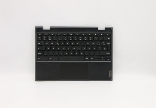 Lenovo Chromebook 100e 2nd Keyboard Palmrest Top Cover Spanish Black 5CB0Y57928