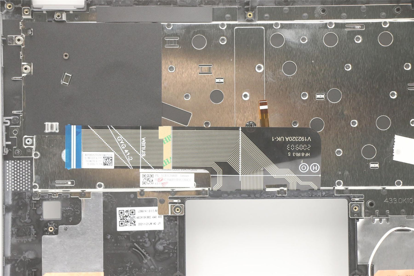 Lenovo IdeaPad 5-14ALC05 Palmrest Cover Keyboard Arabic Grey 5CB1C19408