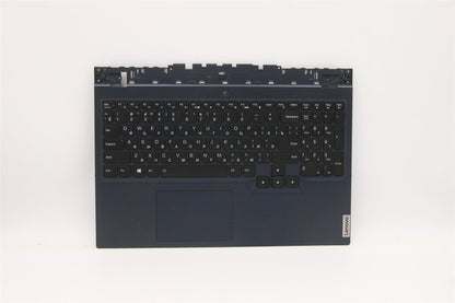 Lenovo 5 15ITH6 Palmrest Cover Touchpad Keyboard Russian Blue Backlit 5CB1D12347