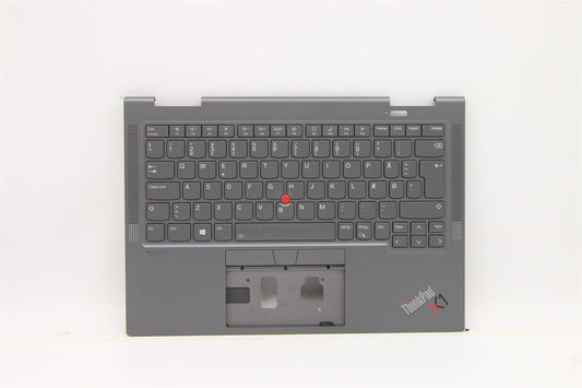 Lenovo Yoga X1 6th Keyboard Palmrest Top Cover Danish Grey 5M11C40996