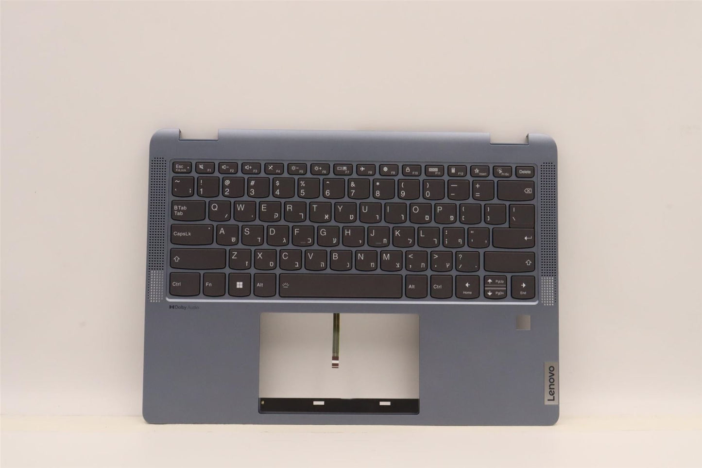 Lenovo IdeaPad 5 14IAU7 Keyboard Palmrest Top Cover Hebrew Blue 5CB1H80022