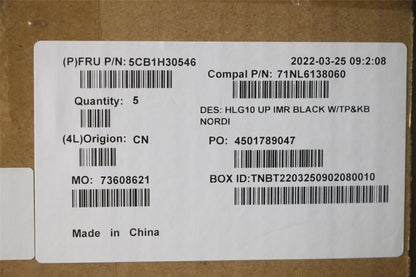 Lenovo IdeaPad 3 15IAH7 Palmrest Touchpad Cover Keyboard Nordic Grey 5CB1H30546