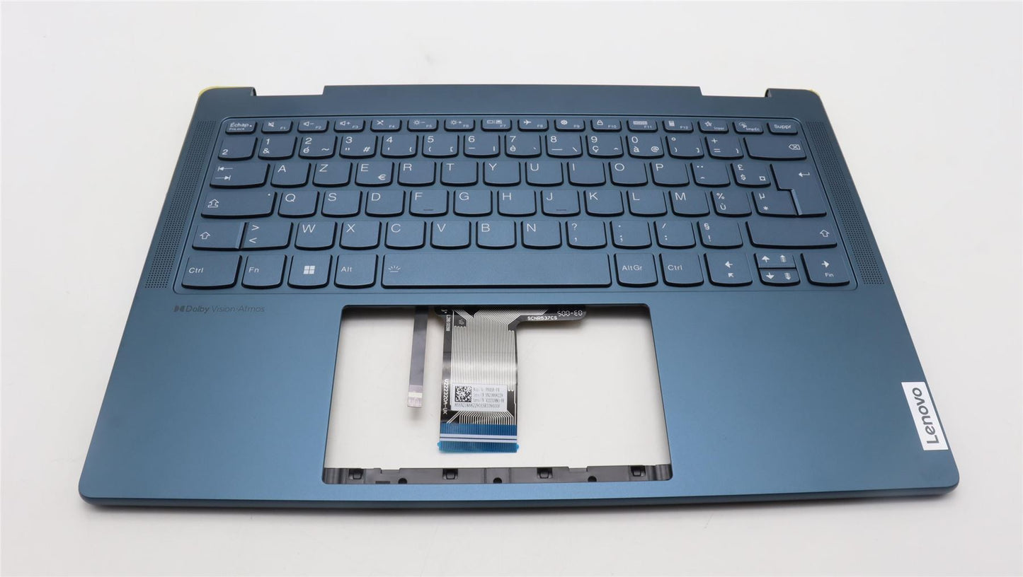 Lenovo Yoga 7 14IRL8 Keyboard Palmrest Top Cover French Tidal Teal 5CB1L40877
