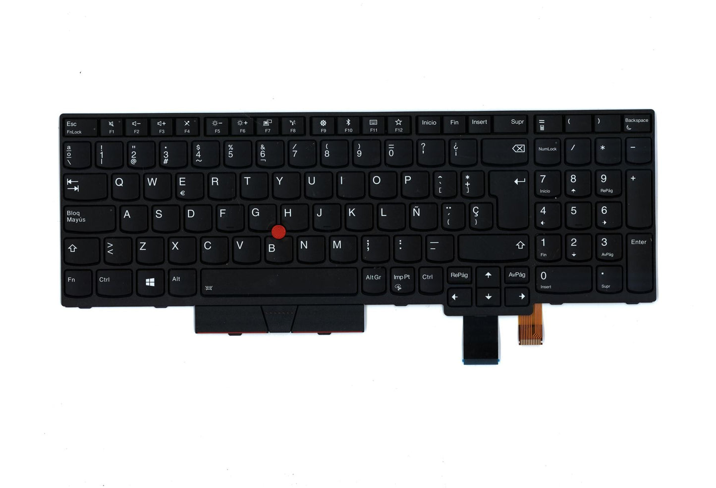 Lenovo ThinkPad T570 P51s Keyboard Spanish Black Backlit 01ER551