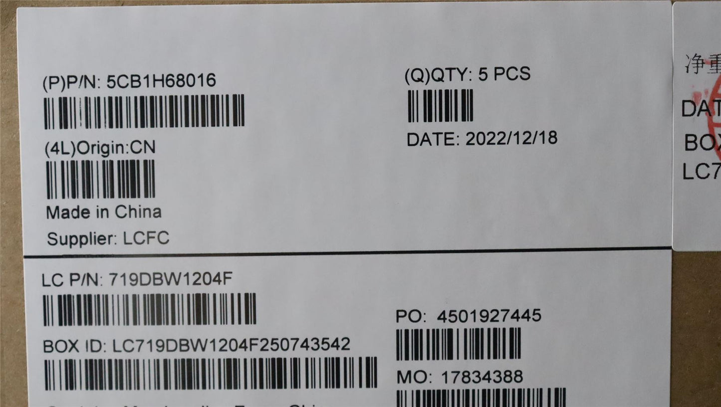 Lenovo Upper Case ASM_SWS L82RJ NFP MB BL 5CB1H68016