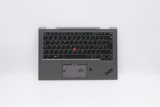 Lenovo Yoga X1 5th Keyboard Palmrest Top Cover Swiss Grey Backlit 5M10Z37198