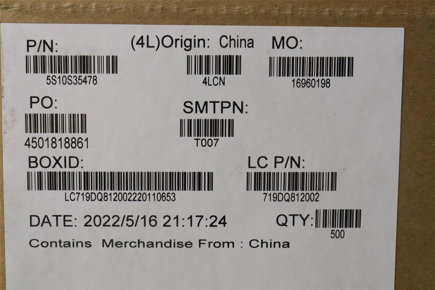 Lenovo SCREW Screw L82TD M1.6* L3 (OD3.5,T0.5) 5S10S35478
