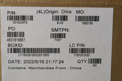 Lenovo SCREW Screw L82TD M1.6* L3 (OD3.5,T0.5) 5S10S35478