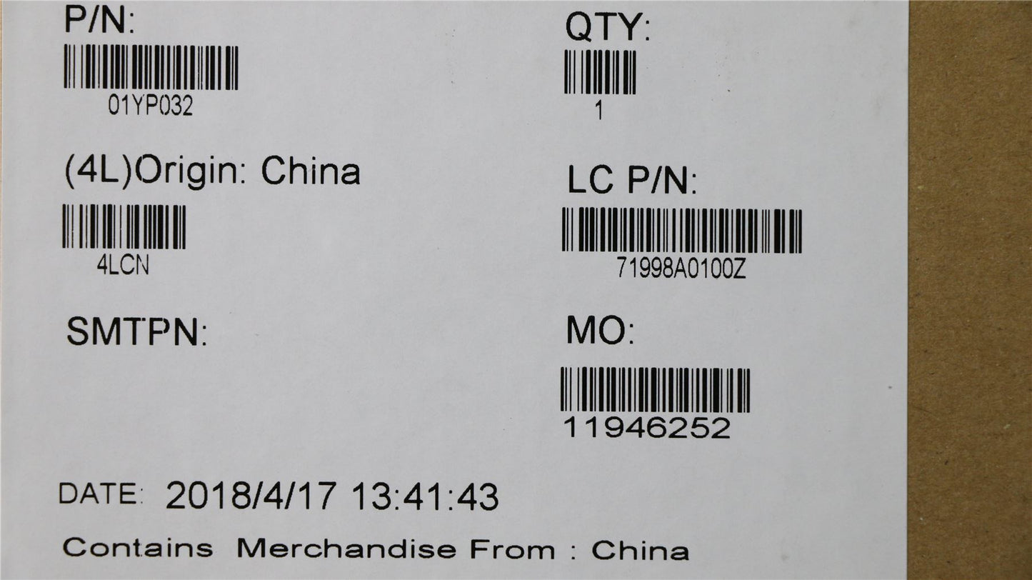 Lenovo NB_KYB FRU COMO SK,LTN,KB,BK,TW 01YP112