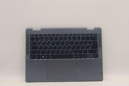 Lenovo Yoga 7 14ARB7 Keyboard Palmrest Top Cover German Grey 5CB1J11094