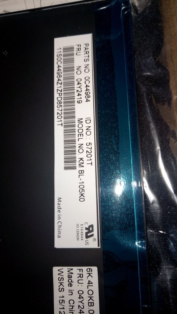 Lenovo CS13KM, KR, CHY, Backlit Korean Keyboard 04Y2419