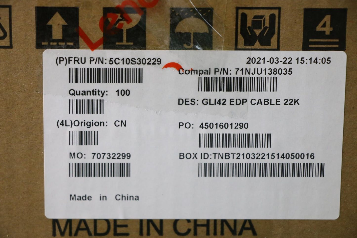 Lenovo IdeaPad 5 14ITL6 5 14ACN6 Cable Lcd Screen Display LED 5C10S30229