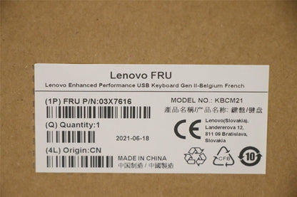Lenovo KBD_BO Enhance KBD-Belgium Fren 03X7616