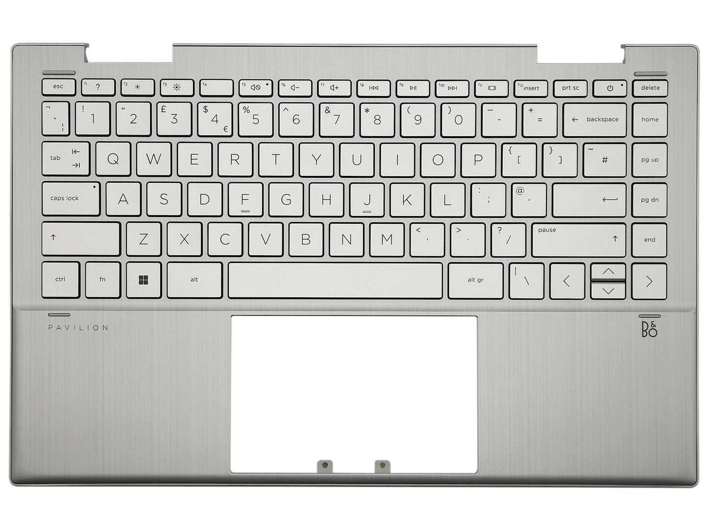 Genuine HP Pavilion 14-DY Palmrest Cover Keyboard UK Silver M45225-031