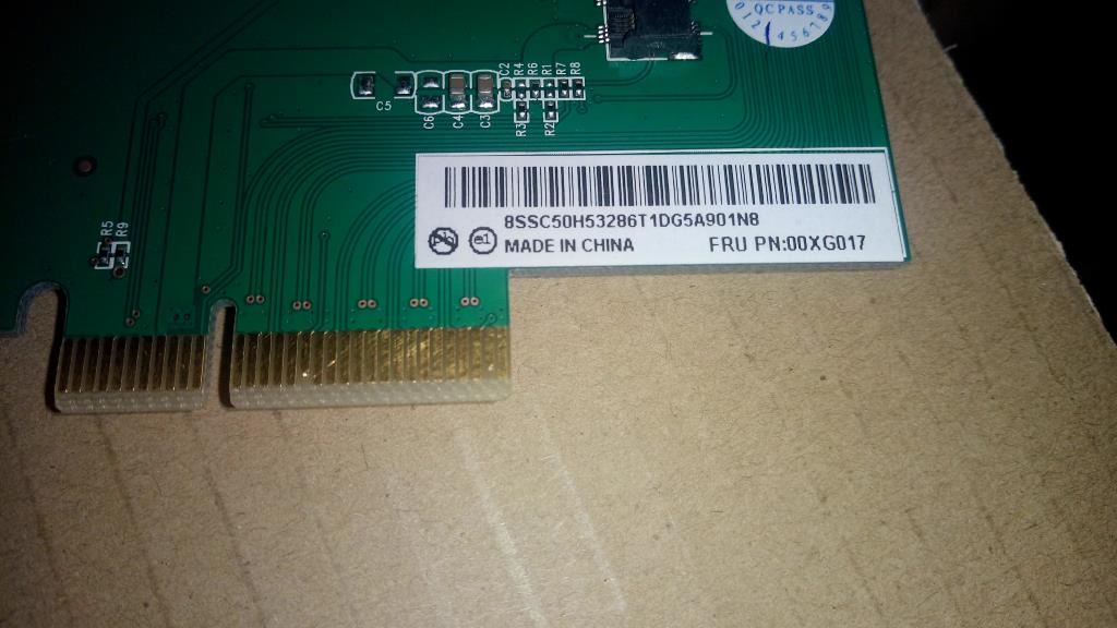 Lenovo 00XG017 PCIeX4 to M.2 SSD riser card HP