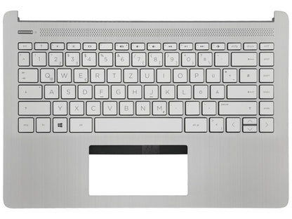 Genuine HP 14S-DQ 14S-FQ Palmrest Cover Keyboard German Silver L88200-041