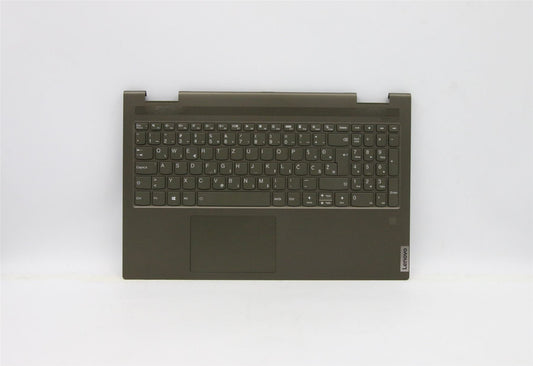 Lenovo Yoga 7-15ITL5 Palmrest Cover Touchpad Keyboard Slovenian Green 5CB1A22448