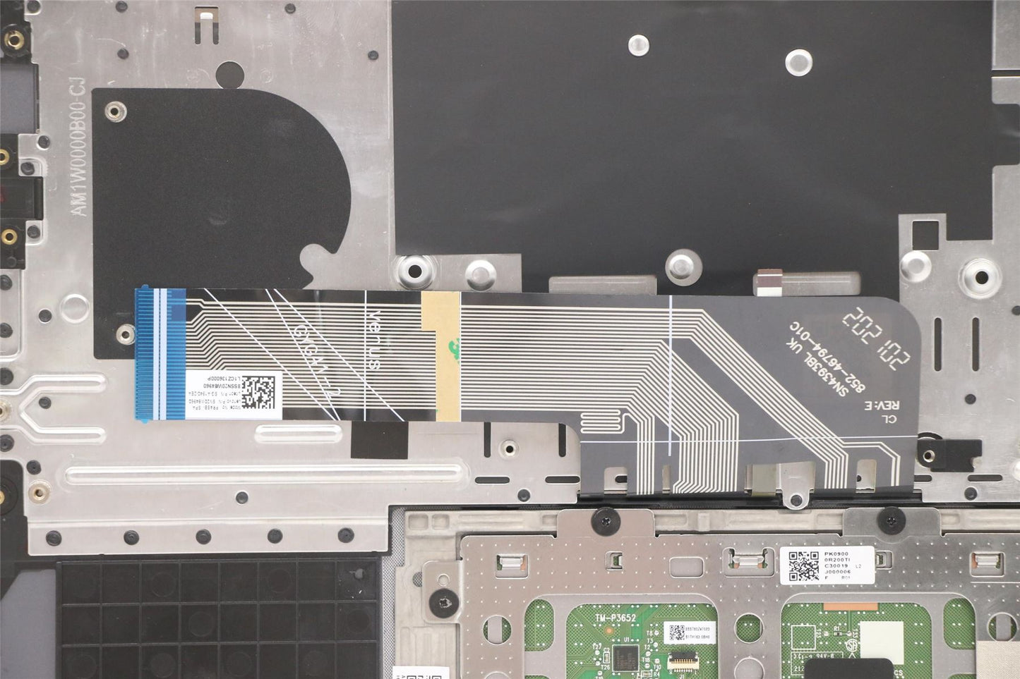 Lenovo Yoga 7 Pro-14ACH5 D Keyboard Palmrest Top Cover Spanish Grey 5CB1D66023