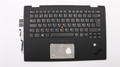 Lenovo Yoga X1 3rd Keyboard Palmrest Top Cover Danish Black Backlit 01LX787