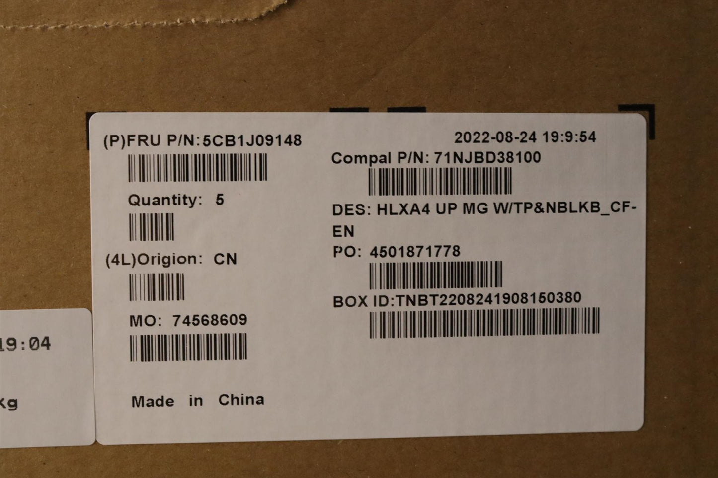 Lenovo Upper Case ASM_FRA/ENG C21DH MGNBL 5CB1J09148