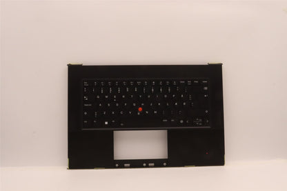 Lenovo ThinkPad Z16 Gen 1 Keyboard Palmrest Top Cover Danish Black 5M11J13396