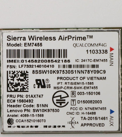 Lenovo Wireless,CMB,SIE,EM7455 Yoda Board 01AX747