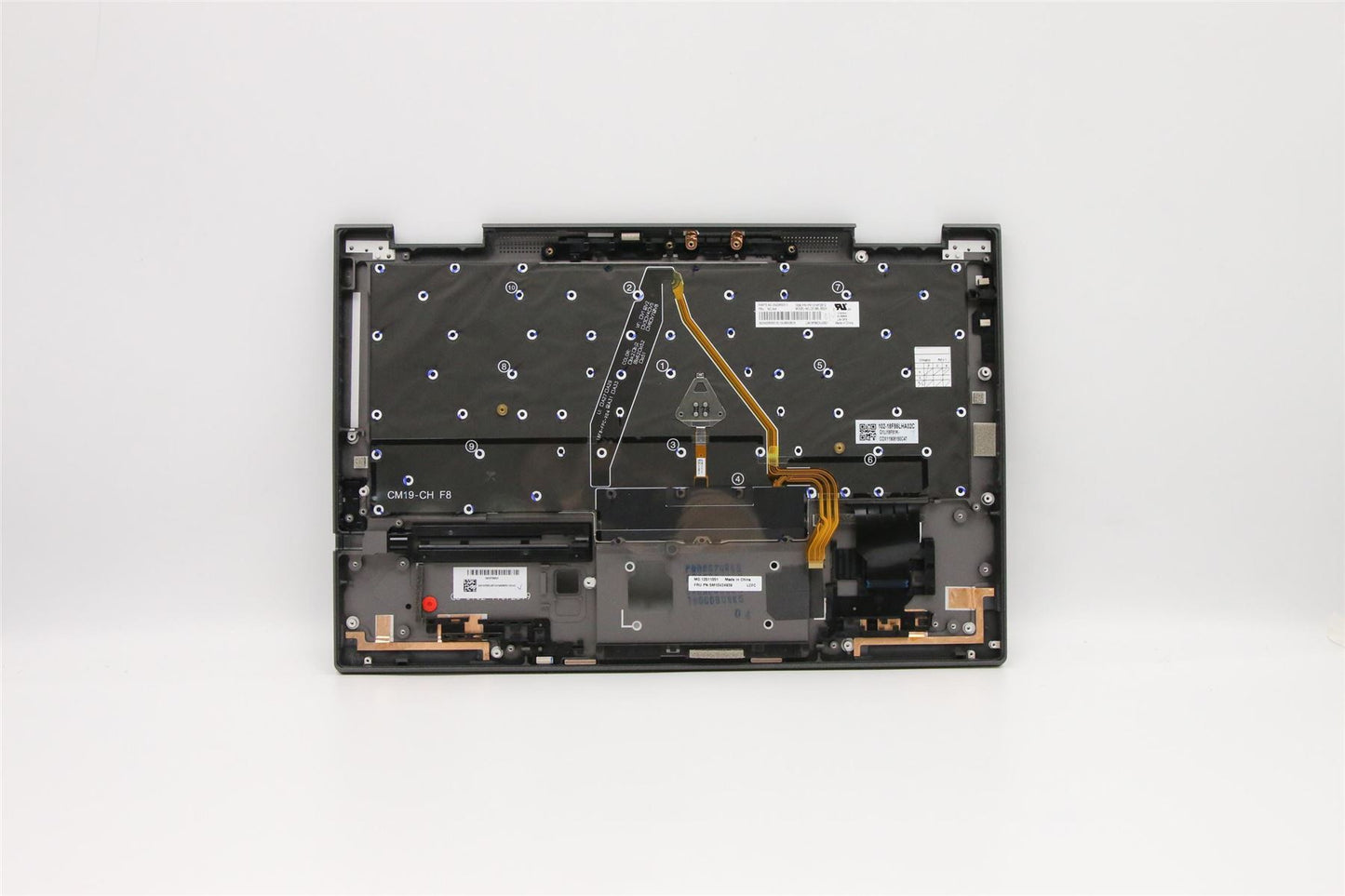 Lenovo Yoga X1 4th Keyboard Palmrest Top Cover Swiss Grey Backlit 5M10V24939