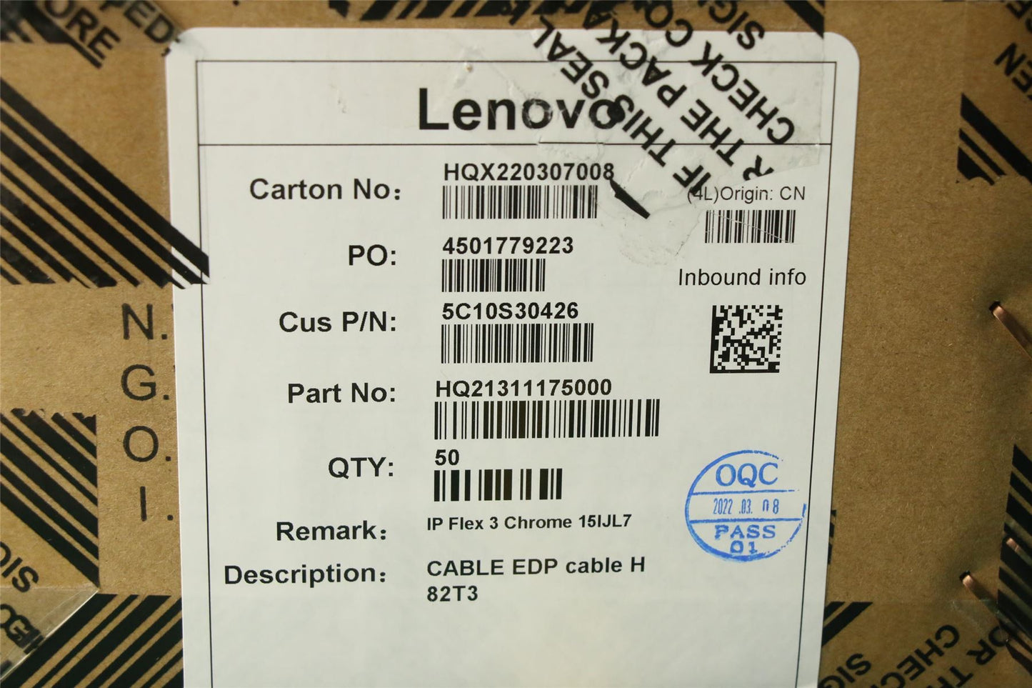 Lenovo Flex IP 3 15IJL7 Cable Lcd Screen Display LED 5C10S30426