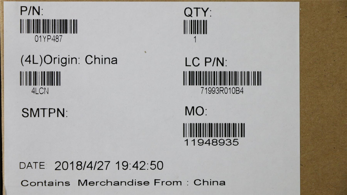 Lenovo ThinkPad T480s L480 L380 L390 L490 E480 E485 T490 E490 Keyboard 01YP487