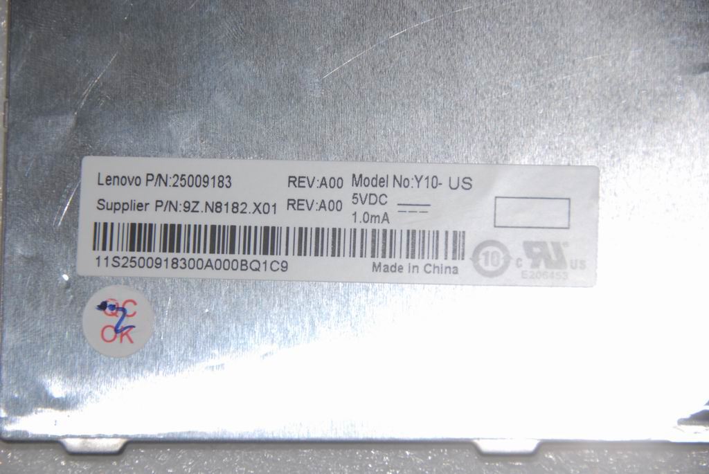 Lenovo Darfon B450 ORG KBD US English Keyboard 25009183