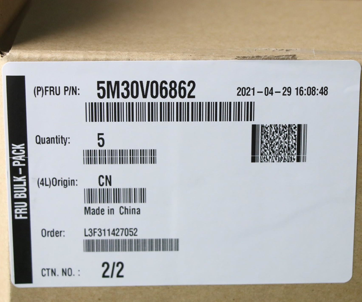 Lenovo RDIMM,8GB,DDR4,3200,Micron 5M30V06862