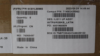 Lenovo COVER Upper Case ASM_LA SPA C 82XW RGB 5CB1L55985