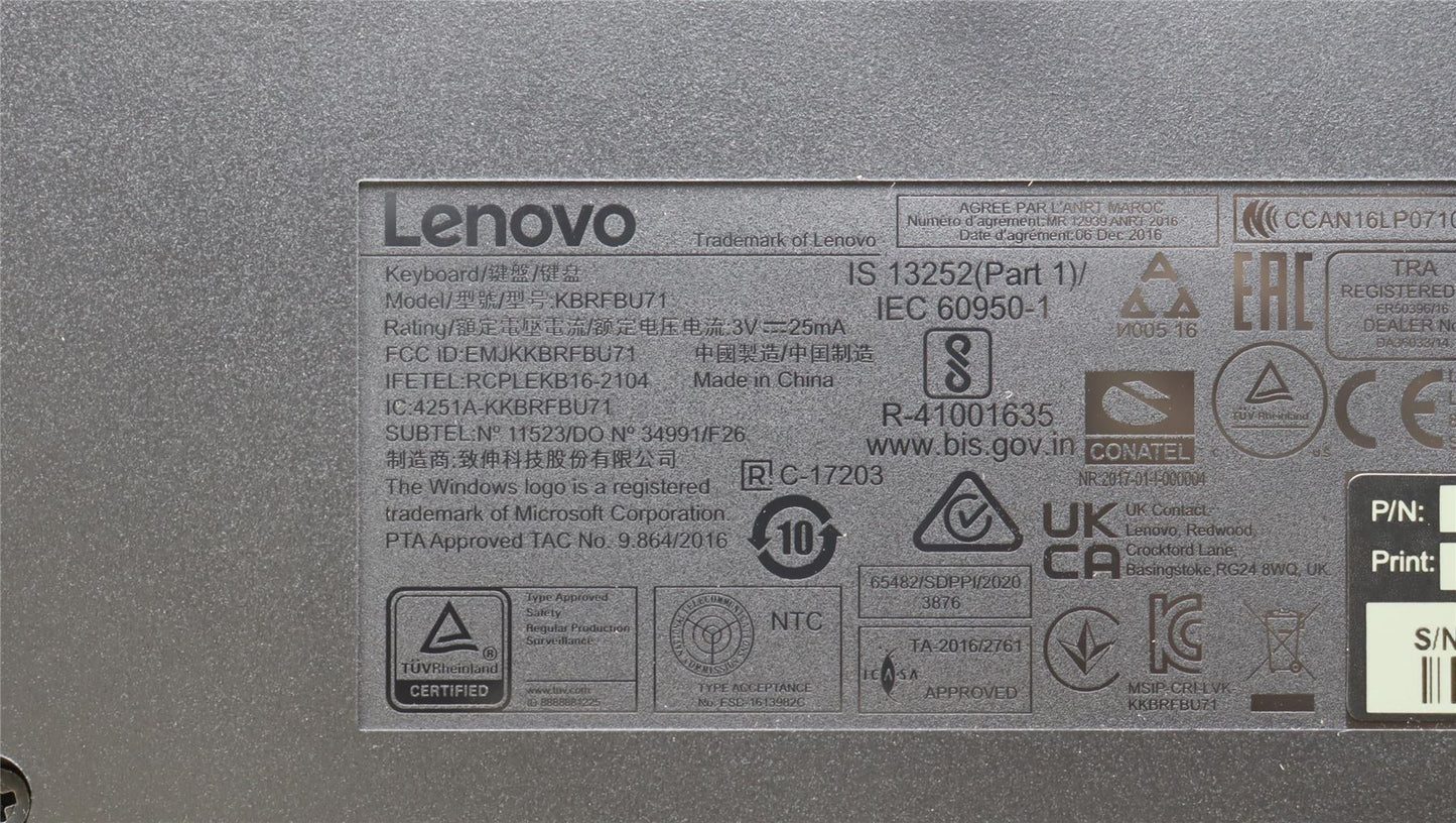 Lenovo WL KM Calliope BK LIT 5KM0U87675