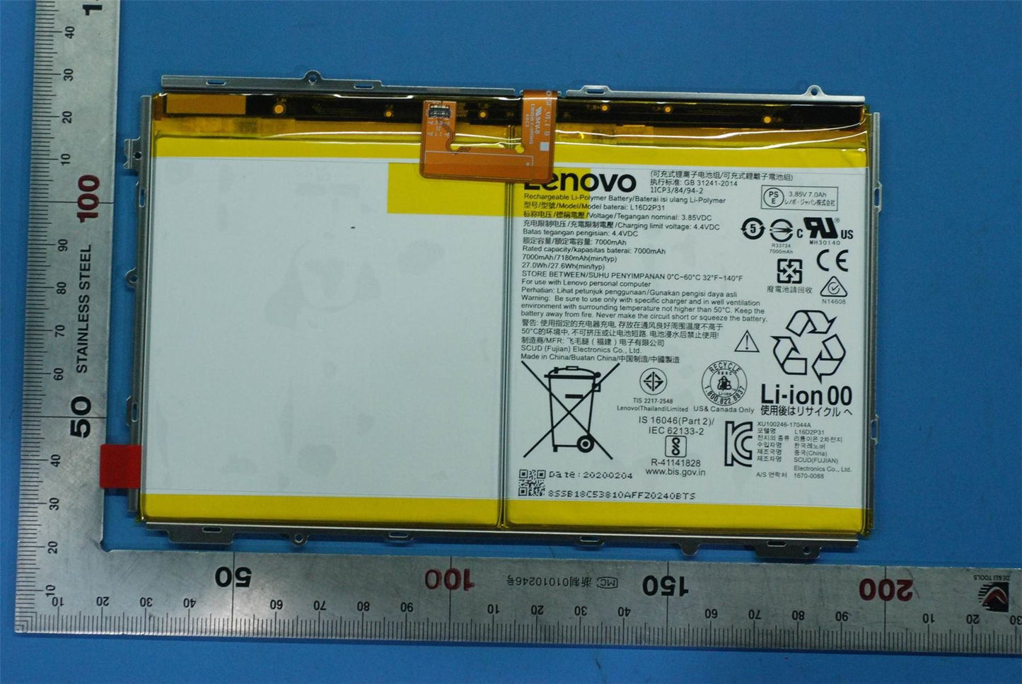 Lenovo Tab M10 FHD Rel Tab M10 Smart Tab M10 Tablet Battery 5B18C16604