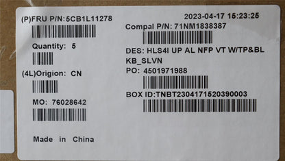 Lenovo IdeaPad 5 14IRL8 5 14ABR8 Palmrest Cover Touchpad Keyboard 5CB1L11278