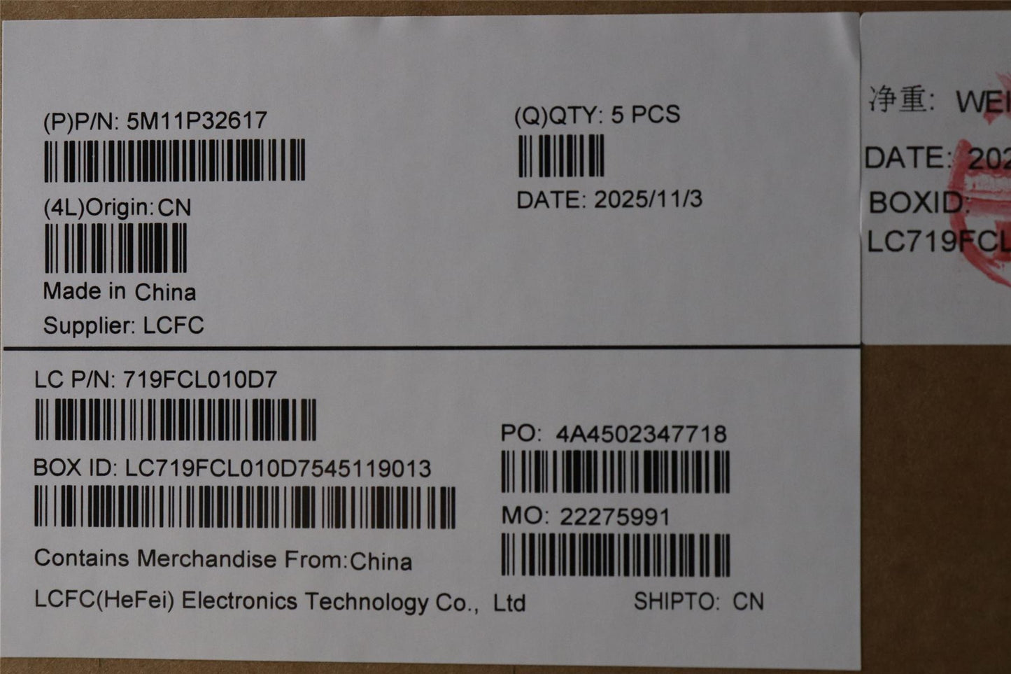 Lenovo MECH_ASM FRU FRA BL (TRI) UK AG 5M11P32623
