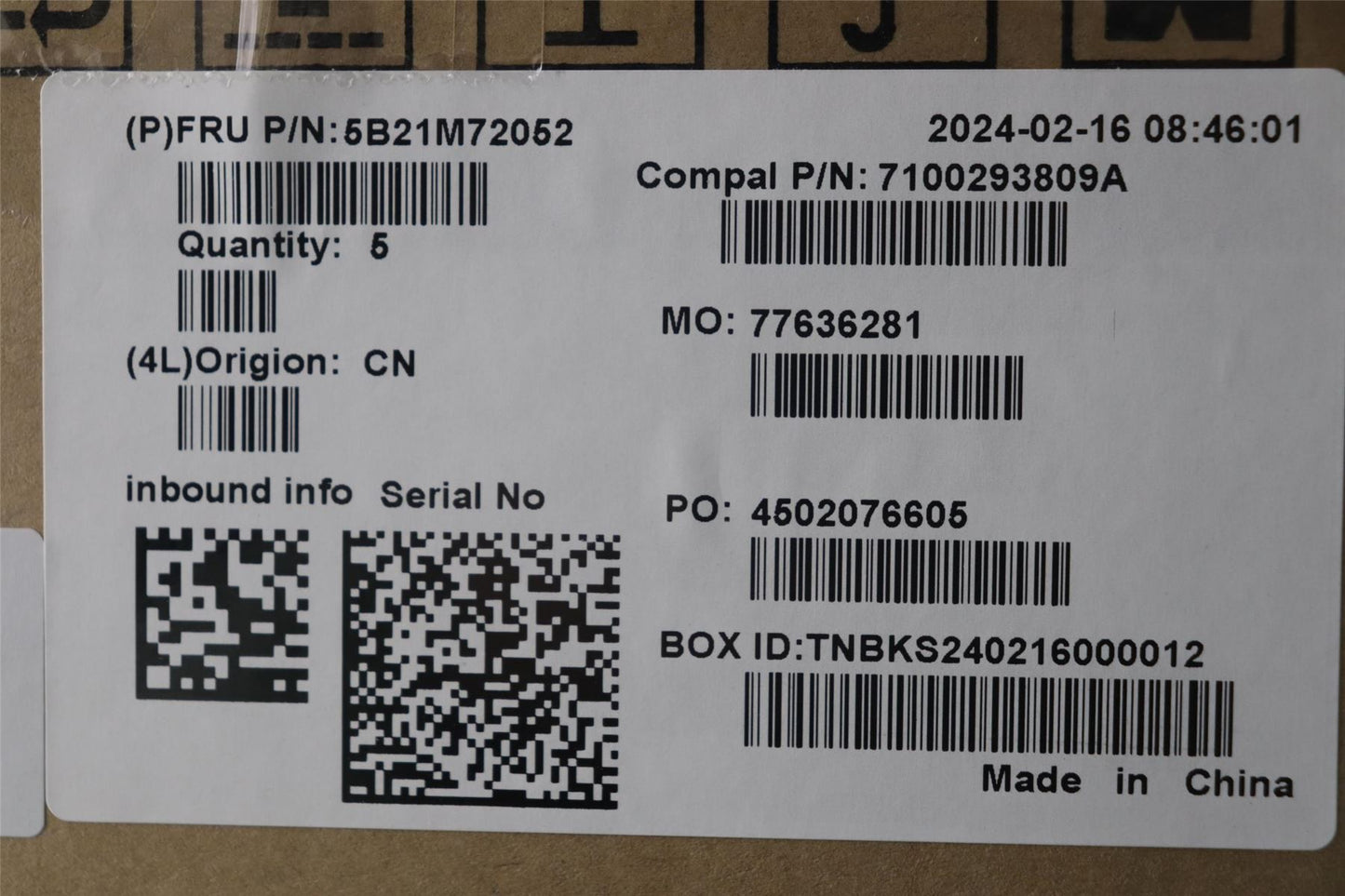 Lenovo C83FWWIN CORE7 150U 16G L WT RM 5B21M72052